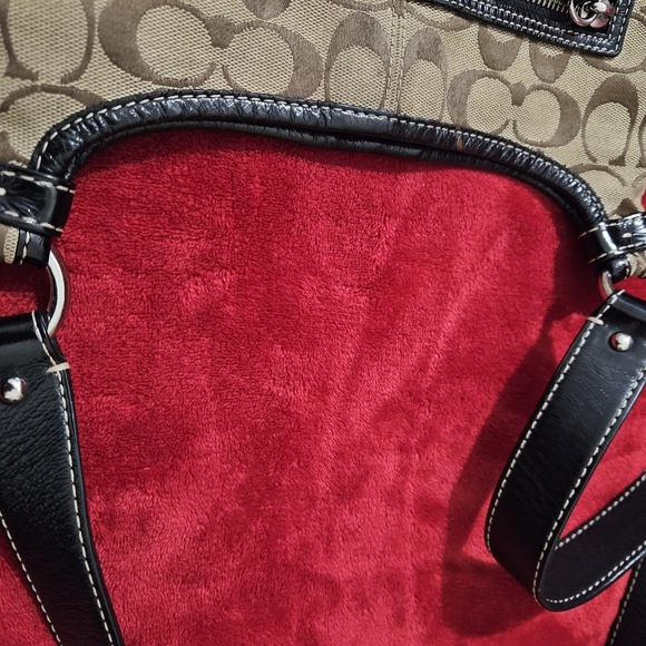 Coach Vintage Chelsea Medium Signature Brown and Tan Canvas Shoulder/Crossbody - Picture 8 of 13